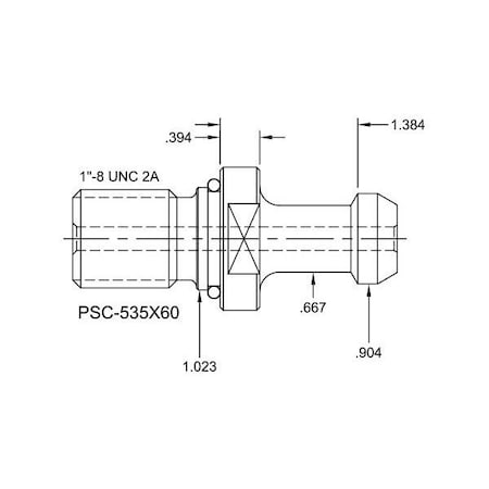 Tj Davies Co Coolant Through Retention Knob PSC-535X60